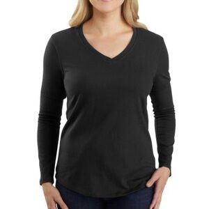 Carhartt | Black V-Neck Long Sleeve Top